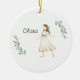 Personalised Nutcracker Clara Keepsake Ceramic Or Tree Decoration
