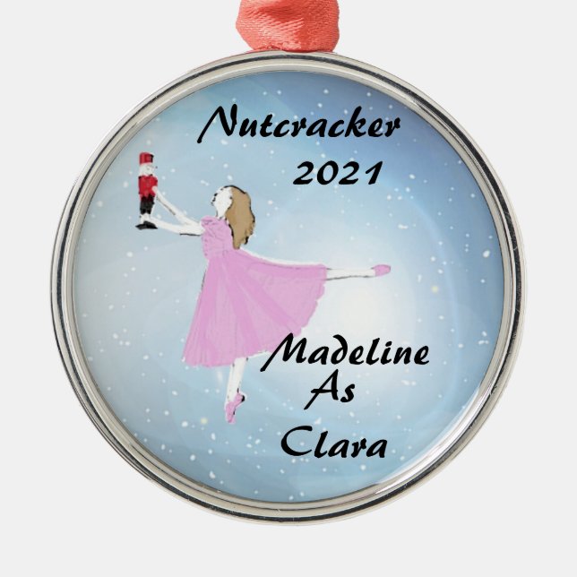 Personalised Nutcracker Clara ornament (Front)