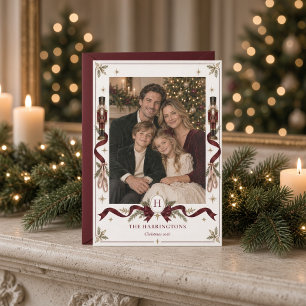 Personalised Nutcracker Family Photo Christmas Holiday Card