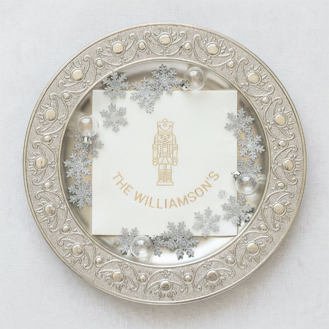 Personalised Nutcracker Foil Stamped Napkins (Creator Uploaded)