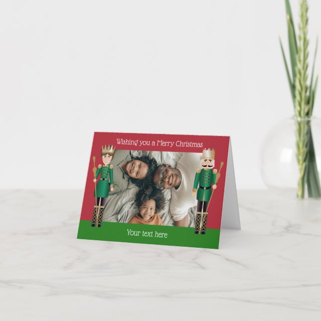 Personalised Nutcracker Folded Greeting Card (Front)