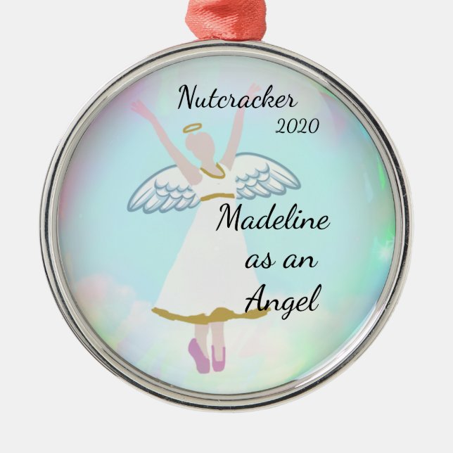 Personalised Nutcracker Ornament - Angel (Front)