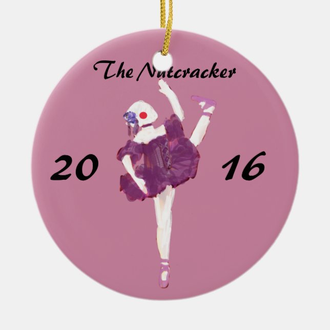 Personalised Nutcracker Ornament - Ballerina Doll (Front)
