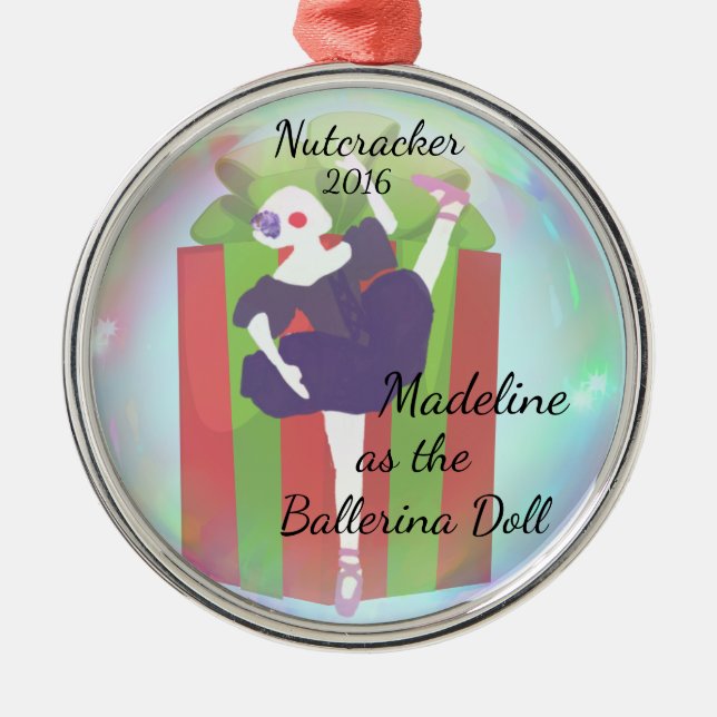 Personalised Nutcracker Ornament - Ballerina Doll (Front)
