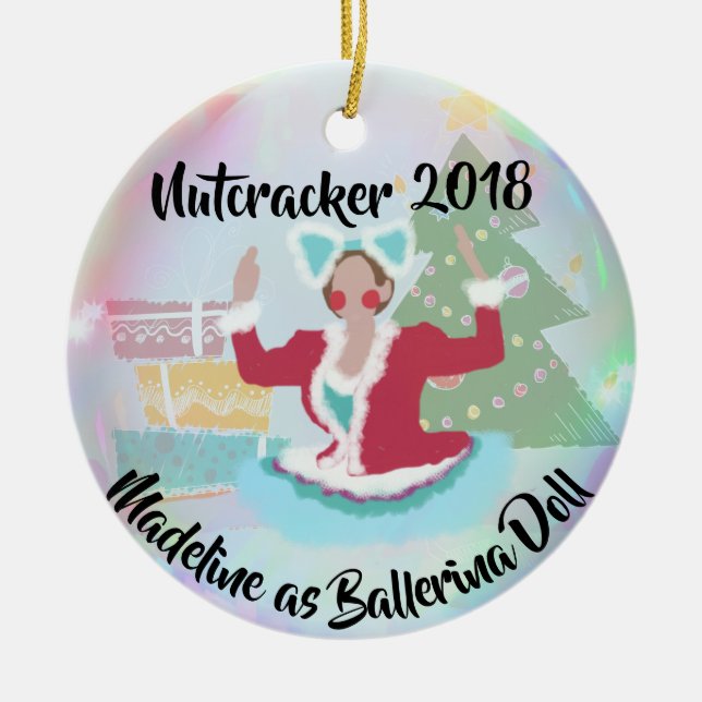 Personalised Nutcracker Ornament - Ballerina Doll (Front)