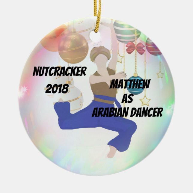 Personalised Nutcracker Ornament - Boy Arabian (Front)