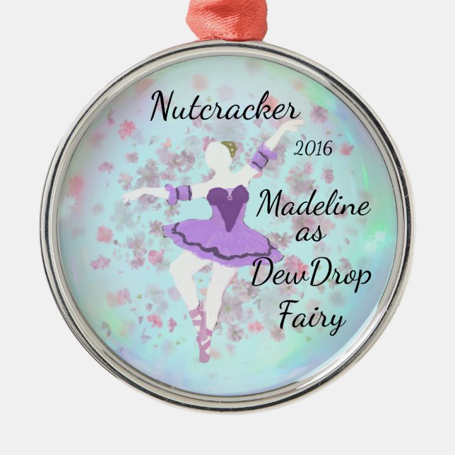 Personalised Nutcracker Ornament - Dew Drop Fairy (Front)