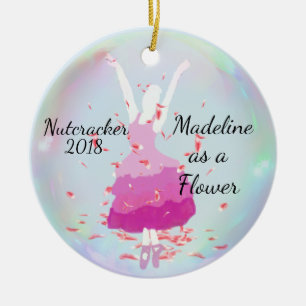Personalised Nutcracker Ornament - flower/angel