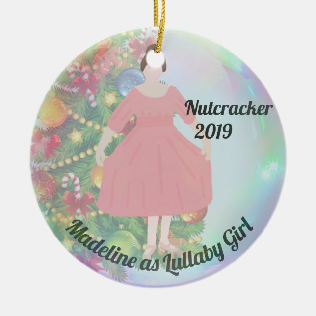 Personalised Nutcracker Ornament - Lullaby Girl (Front)