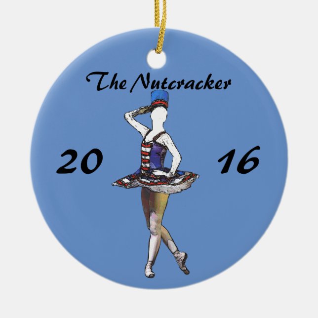 Personalised Nutcracker Ornament - Military Doll (Front)