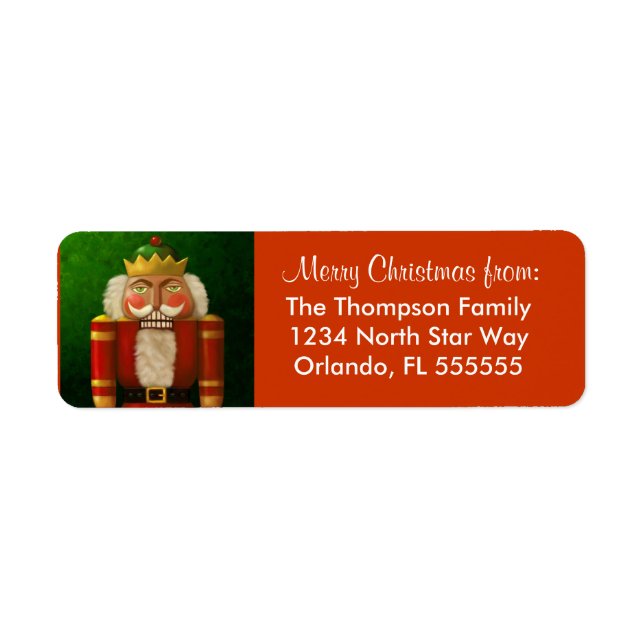 Personalised Nutcracker Return Address Labels (Front)