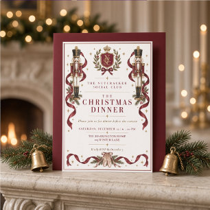 Personalised Nutcracker Social Club Christmas Invitation