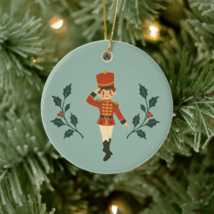 Personalised Nutcracker Soldier Ballet Ceramic Tree Decoration
