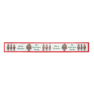 Personalised Nutcracker Soldiers Satin Ribbon