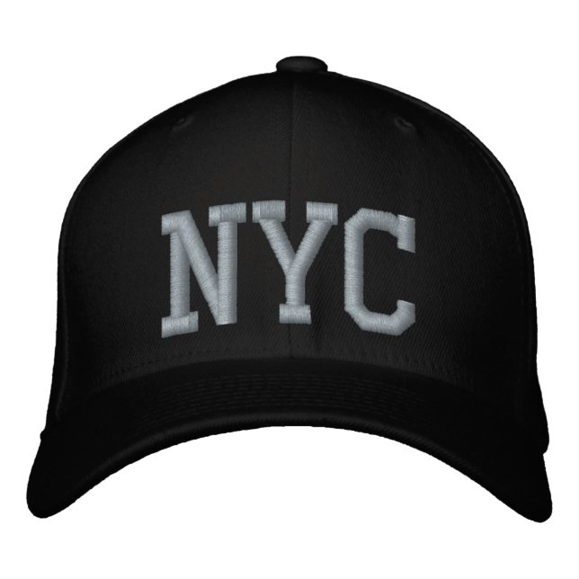 Personalised NYC Custom Black And Pink Embroidered Hat (Front)
