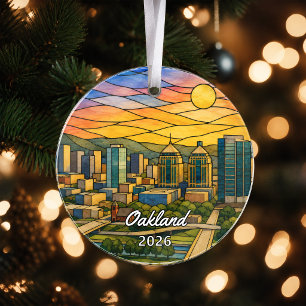 Personalised Oakland Acrylic Ornament, Custom Cali Ornament