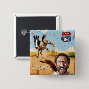 Personalised Oatman Route 66 Photo 15 Cm Square Badge