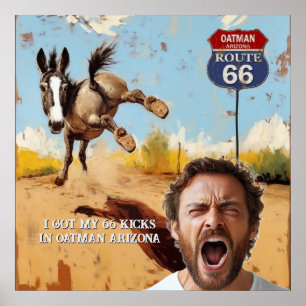 Personalised Oatman Route 66 Photo Poster