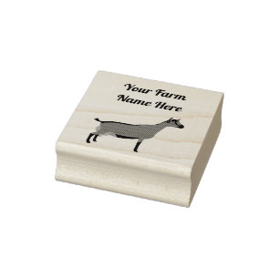 Personalised Oberhasli Dairy Goat Rubber Stamp