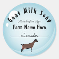 Personalised Oberhasli Goat Milk Soap Blue Bubble