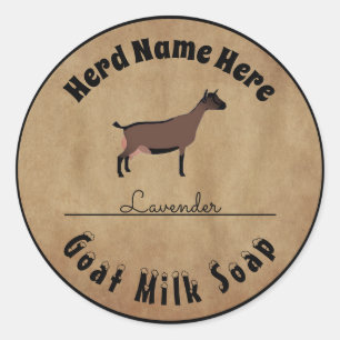 Personalised Oberhasli Goat Milk Soap Classic Round Sticker
