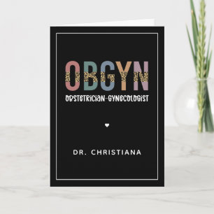 Personalised OBGYN Obstetrician Gynaecologist Card