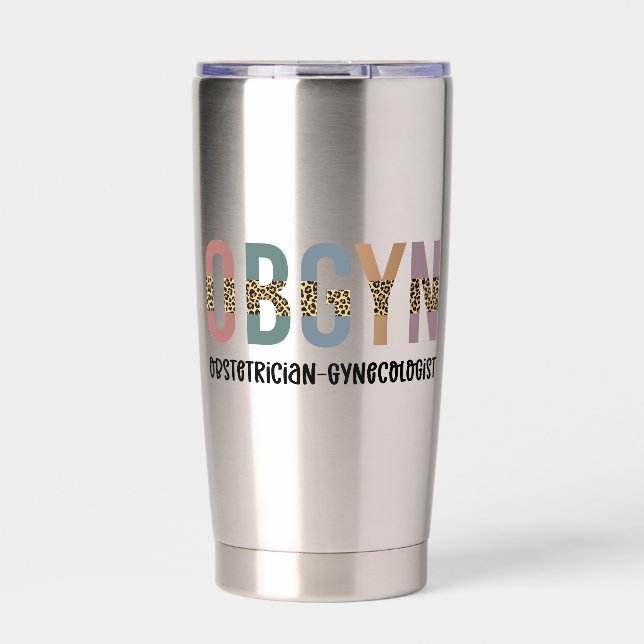 Personalised OBGYN Obstetrician Gynaecologist Insulated Tumbler (Front)