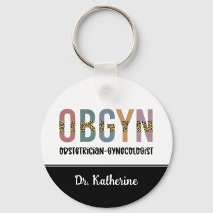 Personalised OBGYN Obstetrician Gynaecologist Key Ring