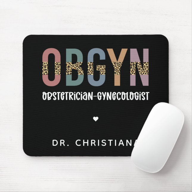 Personalised OBGYN Obstetrician Gynaecologist Mouse Mat (With Mouse)