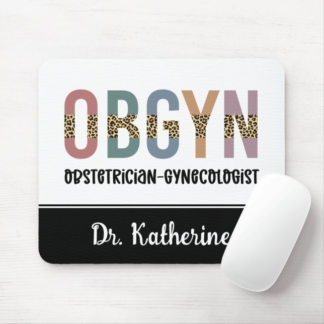 Personalised OBGYN Obstetrician Gynaecologist Mouse Mat (With Mouse)