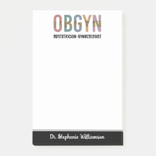 Personalised OBGYN Obstetrician Gynaecologist Post-it Notes