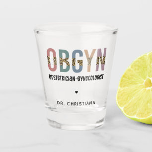 Personalised OBGYN Obstetrician Gynaecologist Shot Glass