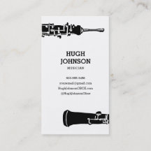 Personalised Oboe Business Card