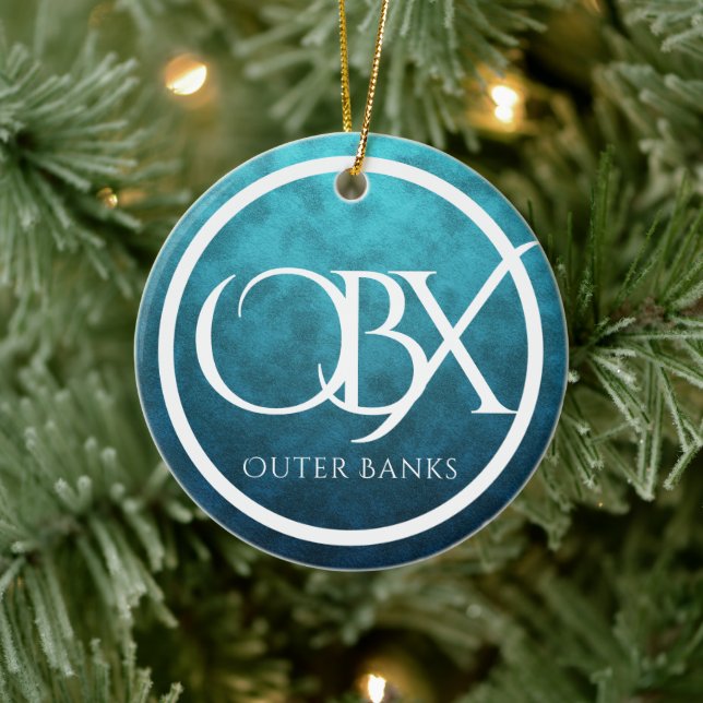 Personalised OBX Outer Banks NC Beach Christmas Ceramic Tree Decoration (Tree)