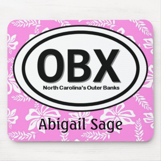 Personalised OBX Outer Banks Pink Mousepad (Front)