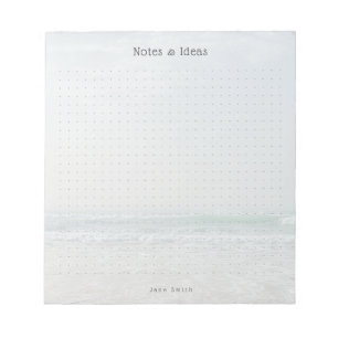 Personalised ocean aesthetic dot Grid Notepad