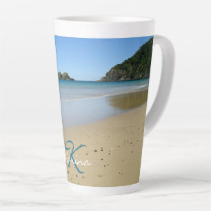Personalised Ocean Beach Latte Mug