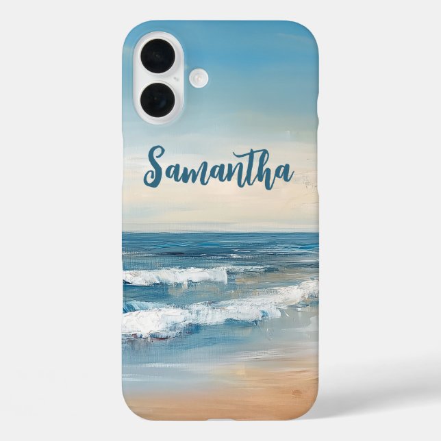 Personalised Ocean Beach Vacation Scene Case-Mate iPhone Case (Back)