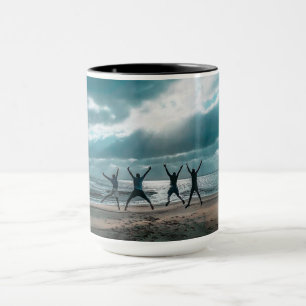Personalised Ocean beach view Scene coffee Mug