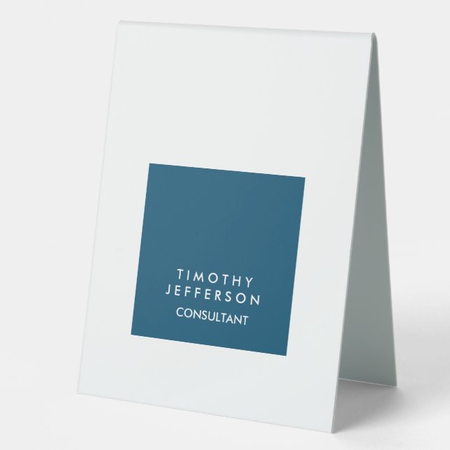 Personalised Ocean Blue White Elegant Modern (Front)