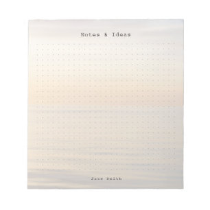 Personalised ocean sunset aesthetic dot Grid Notepad