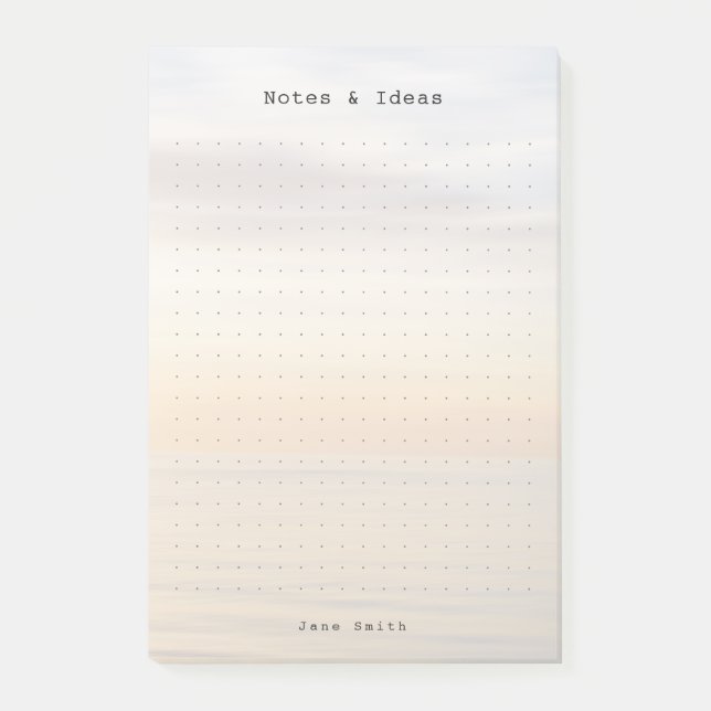 Personalised ocean sunset aesthetic dot Grid  Post-it Notes (Front)