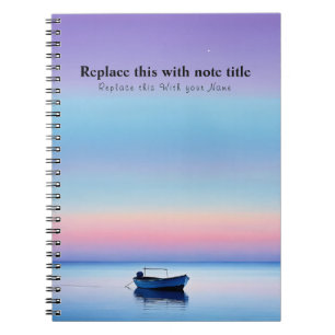 Personalised Ocean Sunset Notebook