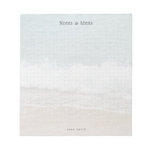 Personalised ocean waves aesthetic dot Grid Notepad