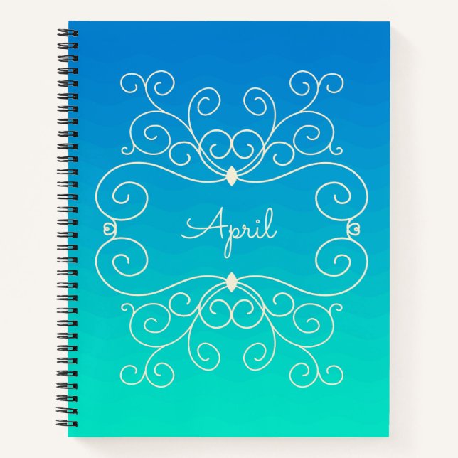 Personalised Ocean Waves Notebook (Front)
