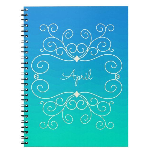 Personalised Ocean Waves Notebook (Front)