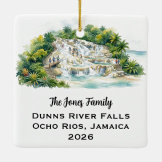 Personalised Ocho Rios Jamaica  Ceramic Ornament