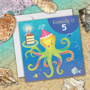 Personalised Octopus Birthday Invitation
