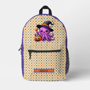 personalised octopus Halloween Printed Backpack