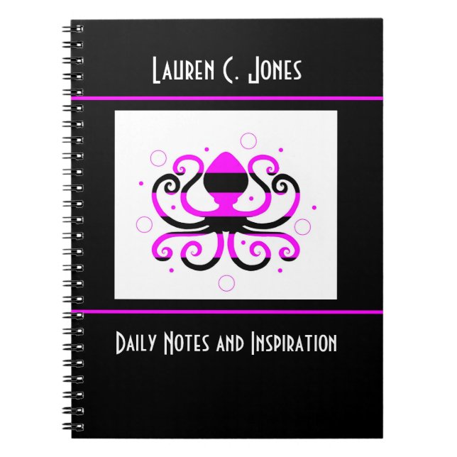 Personalised Octopus Journal Notebook (Front)